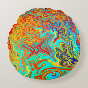 Exploring Abstract Design Concepts Round Pillow