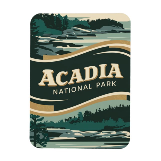 Exploring Acadia National Park Maine Magnet (Vertical)