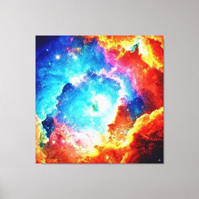 Exploring Colourful Nebula Art Canvas Print (Front)