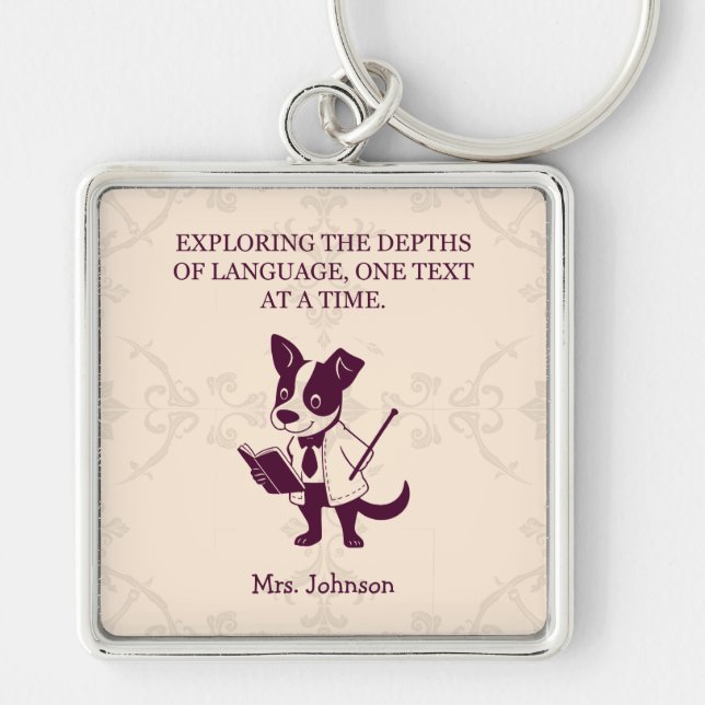 Exploring Depths Of Language One Text At A Time Keychain (Front)