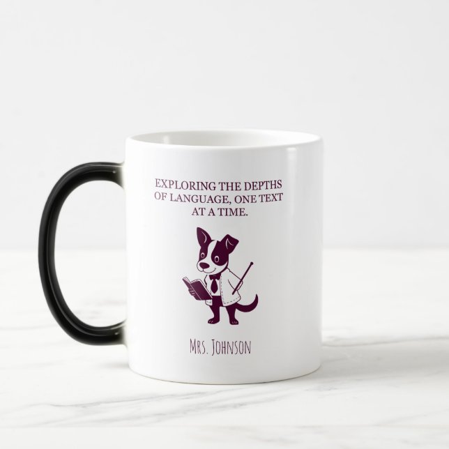 Exploring Depths Of Language One Text At A Time Magic Mug (Left)
