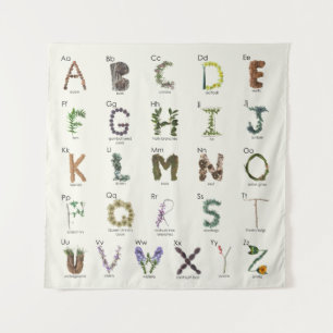 Exploring Nature Alphabet   Woodland ABC Tapestry