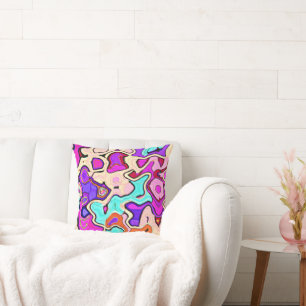 Exploring Our Colourful Patterns Art Throw Pillow