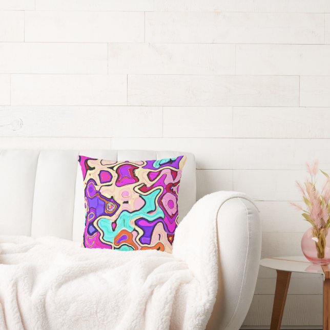 Exploring Our Colourful Patterns Art Throw Pillow (Couch)