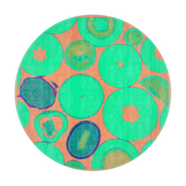 Exploring Our Stylish Green Patterns Art Cutting Board (Front)