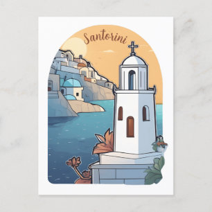 Exploring Santorini, Greece Postcard