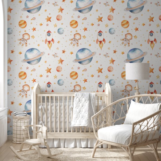 Exploring Space Pattern Wallpaper (Kids)