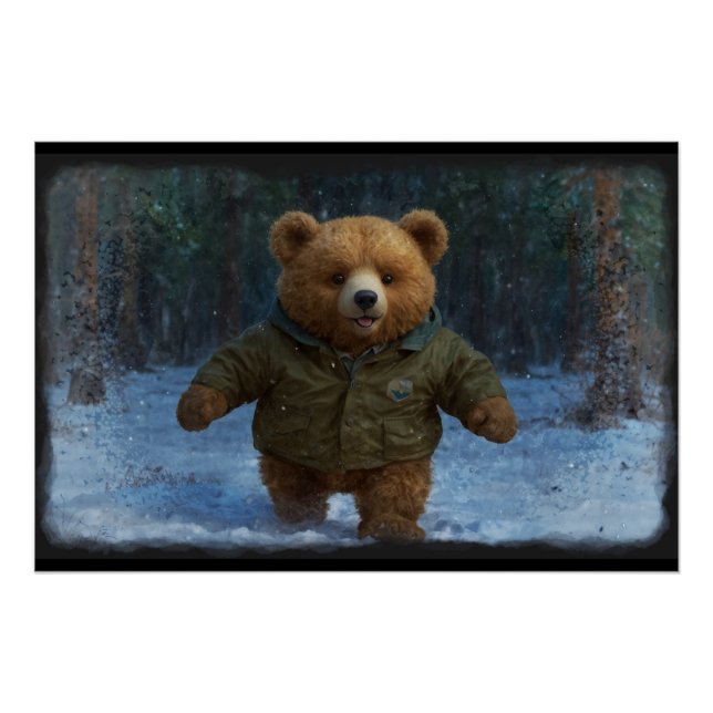 Exploring Teddy Bear Art for Kids Poster (Front)