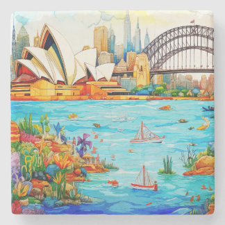 Exploring the Beauty of Australia #17 Stone Coaster