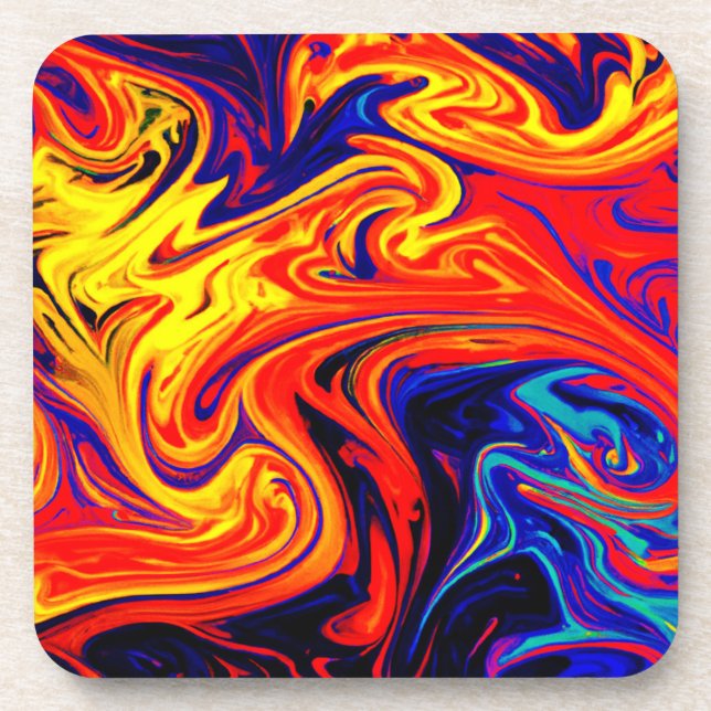 Exploring The Colourful Abstract Pattern Coaster (Front)