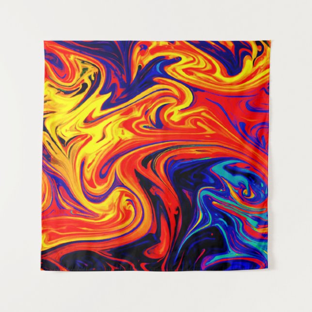 Exploring The Colourful Abstract Pattern Tapestry (Front)