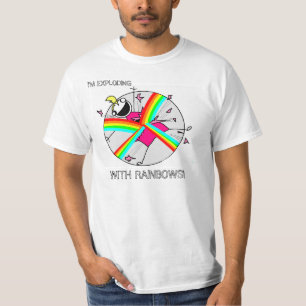 Explosion avec le T-shirt d'arcs-en-ciel