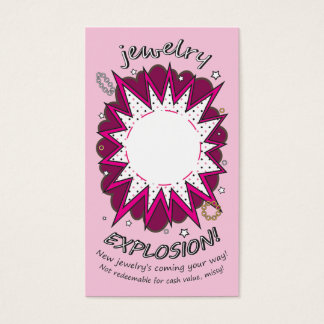 Explosion Card: Jewellery, Cheeky Pink