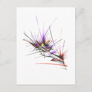 Explosion Colourful Abstract Tribal Tattoo Art Postcard