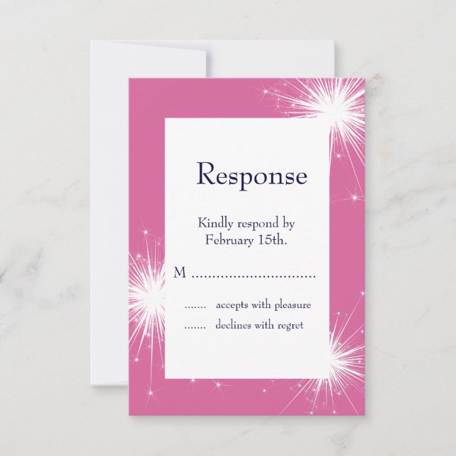 Explosion de paillettes RSVP (fuchsia) (Devant)