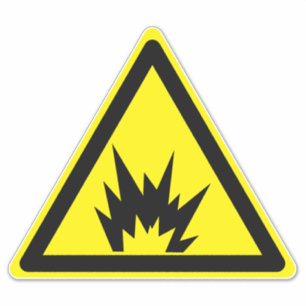 Explosion Hazard Symbol Label