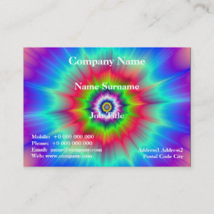 Explosion in Blue Red Green and Violet Business Card