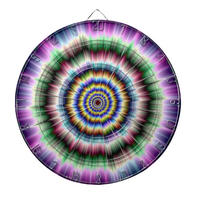 Explosion in Violet Green and Blue Dartboard (Front)