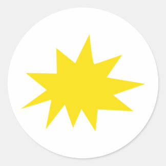 explosion new sign classic round sticker