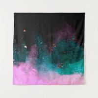 Explosion of colored powder isolated on black back