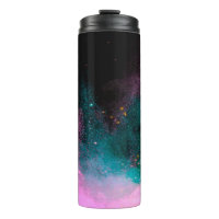 Explosion of colored powder isolated on black back