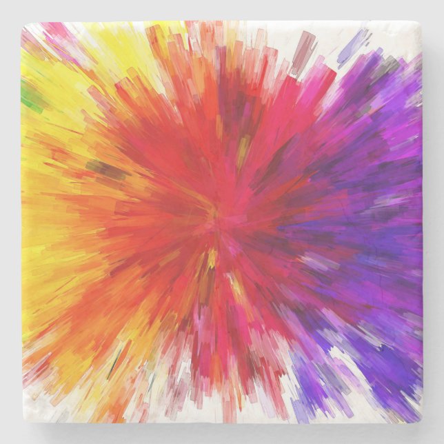Explosion of Colour Stone Coaster (Front)