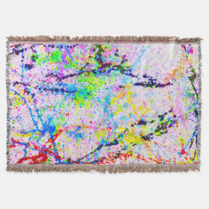 Explosion of colours throw blanket