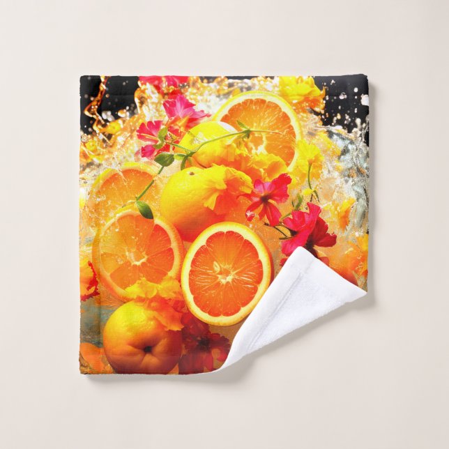 Explosion orange (Gant de toilette)