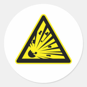 Explosion Risk Classic Round Sticker