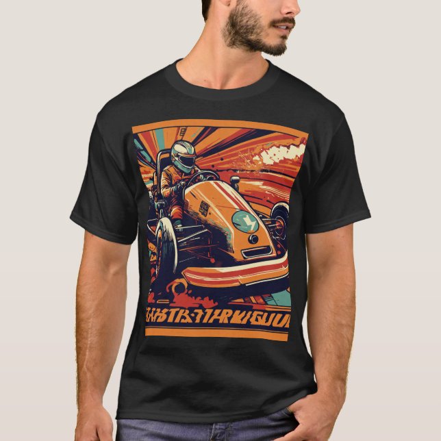 Explosive Adventure: Retro-Inspired Monster Car T-Shirt (Front)
