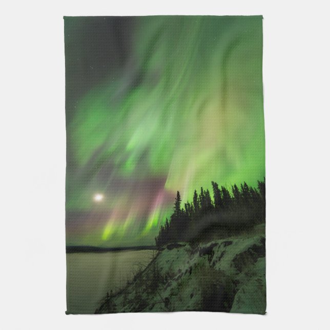 Explosive Aurora Kitchen Towel (Vertical)
