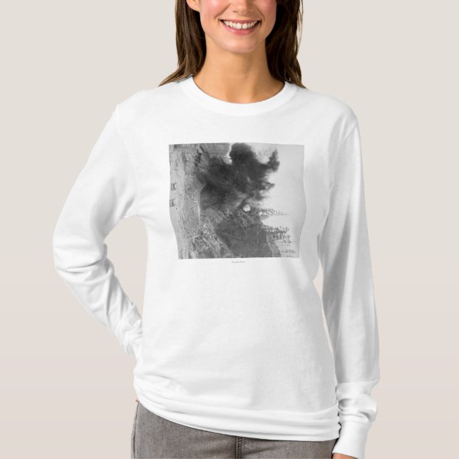 Explosive Blast on Side of Mountain During T-Shirt (Front)