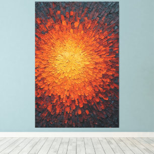 Explosive Burst of Light Textured Abstract Wall  Canvas Print