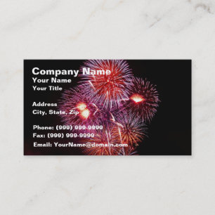 Explosive Fireworks Celebration Business Card