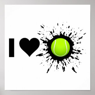 Explosive I Love Tennis Poster