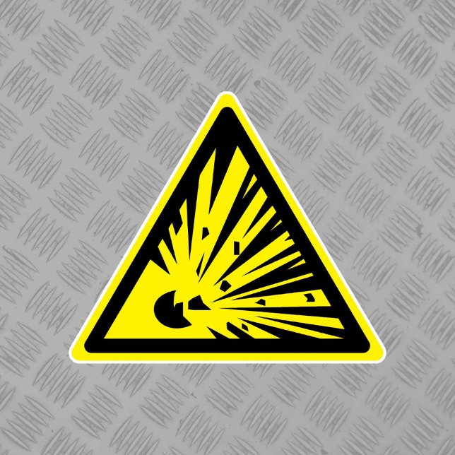 Explosive Material Hazard Symbol Label (Creator Uploaded)