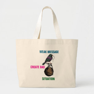 Explosive Message Large Tote Bag