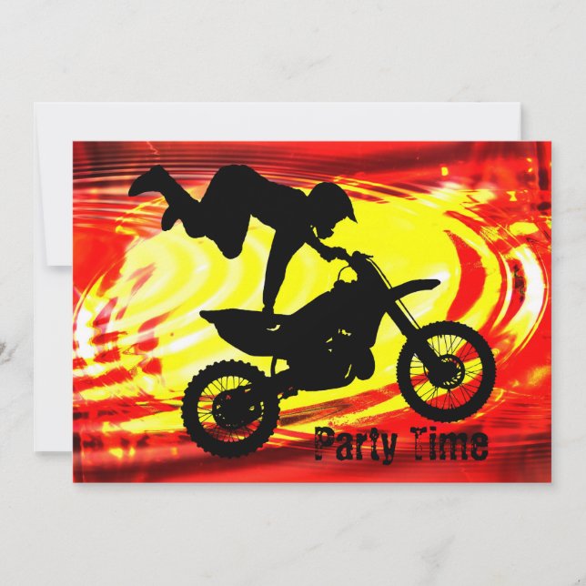 Explosive Motocross Jump Invitation (Front)