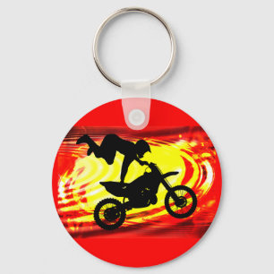 Explosive Motocross Jump Keychain