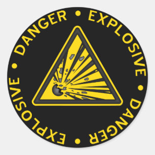 Explosive Warning Sticker