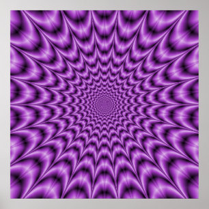 Explosive Web in Purple Poster