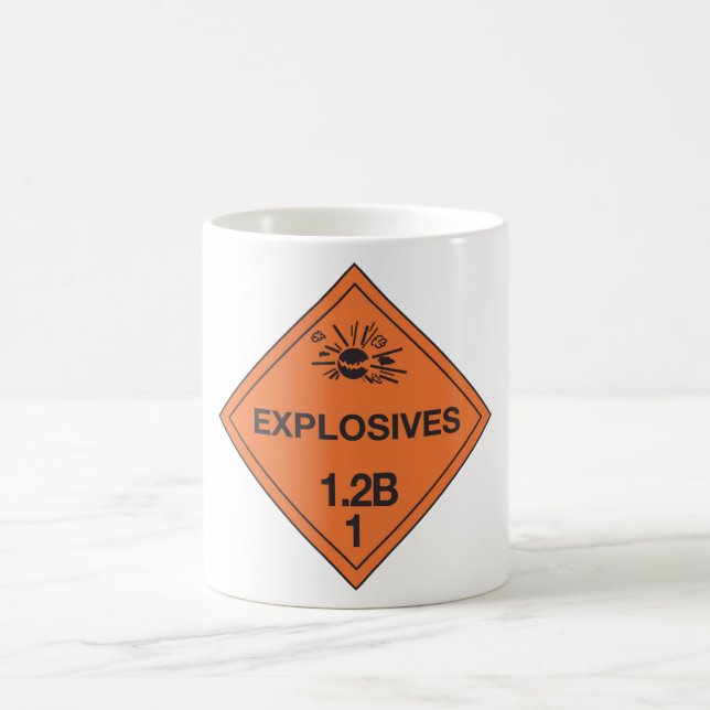 Explosives Sign Coffee Mug (Center)