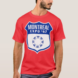Expo 67 Montreal Worlds Fair Retro Shield Blue T-Shirt