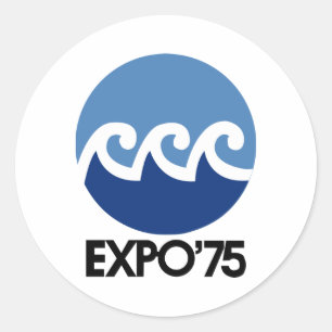 Expo 75 Design Okinawa Classic Round Sticker