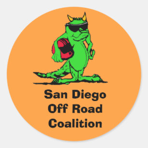 expo_liz, San Diego Off Road Coalition Classic Round Sticker