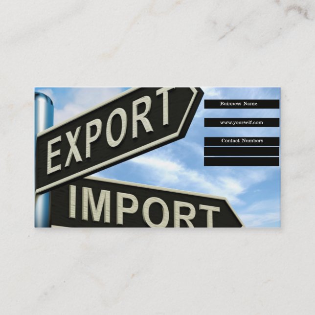 Export Import business card (Front)