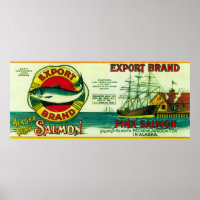 Export Salmon Can Label