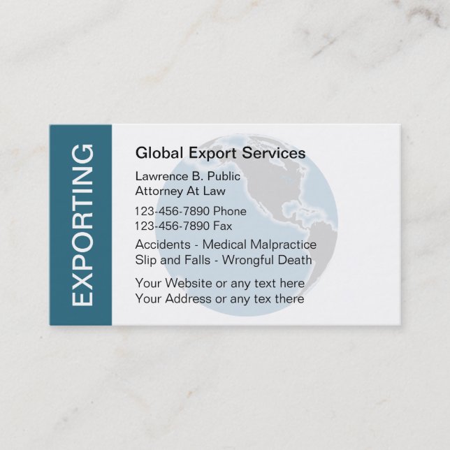 Exportation des cartes de visite (Devant)
