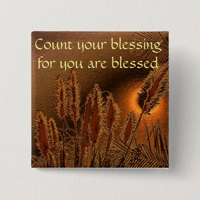 Expose feelings # 10-Golden__ 2 Inch Square Button (Front)