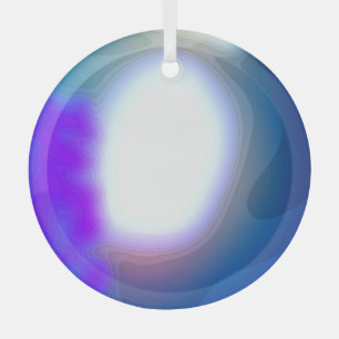 Exposed 7003 Blue And Purple Abstract Art Glass Ornament